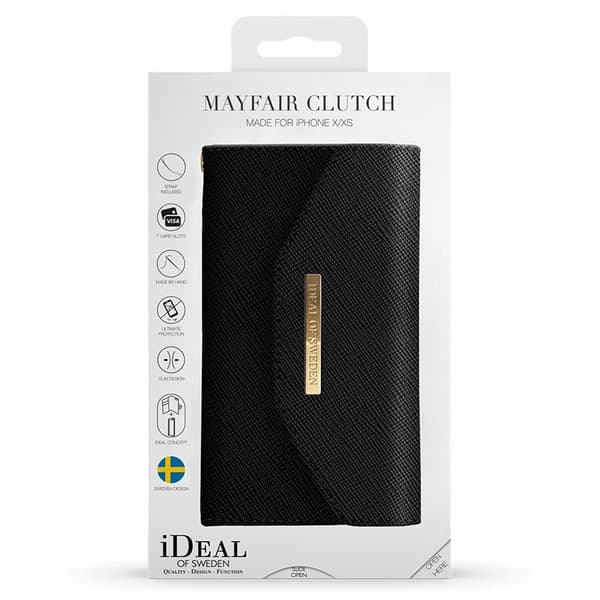 iDeal Of Sweden Mayfair Clutch Fodral för Phone X/XS - Saffiano Black