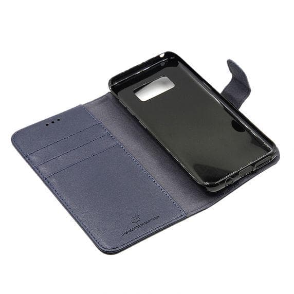 Samsung S8 Plånboksfodral Läder med Stativ - Blå