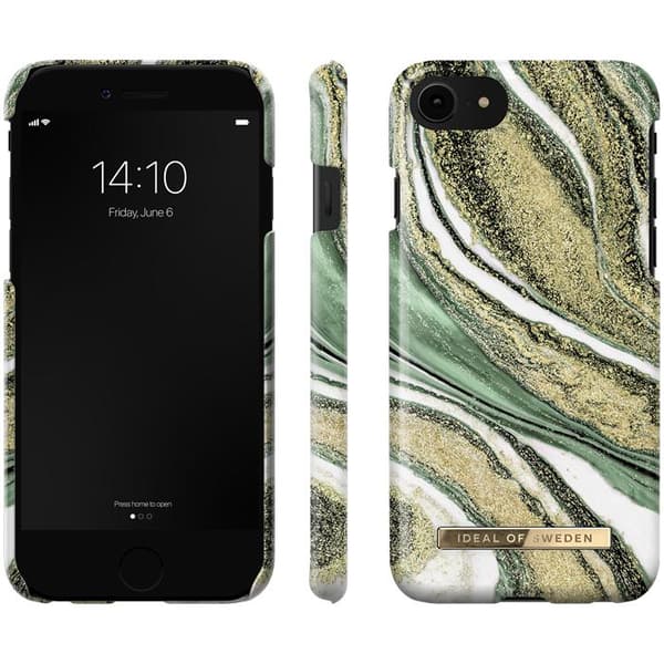 iDeal Of Sweden Fashion Skal för iPhone 6/6S/7/8 & SE 2020/2022 - Cosmic Green Swirl