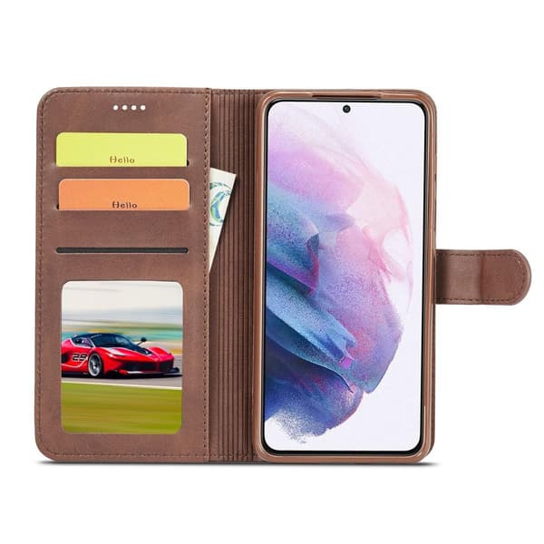 LC.IMEEKE Fodral för Samsung Galaxy S21 Plus - Brun