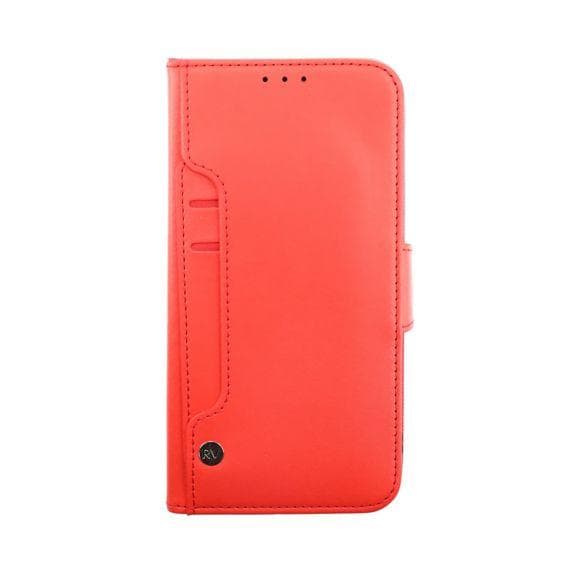 iPhone 14 Plånboksfodral Extra Kortfack Rvelon Färg Röd