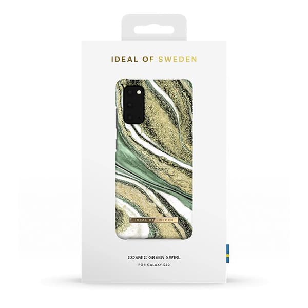 iDeal Of Sweden Fashion Skal för Galaxy S20 - Cosmic Green Swirl