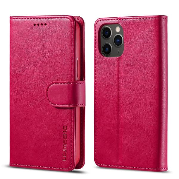 LC.IMEEKE Plånboksfodral för iPhone 12/12 Pro - Röd