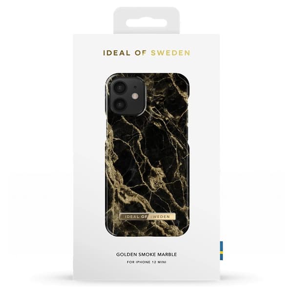 Ideal Of Sweden Fashion Case för iPhone 12 Mini - Golden Smoke Marble
