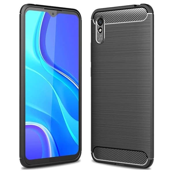 Redmi 9A Stöttåligt Slimmat Skal FullCarbon V4