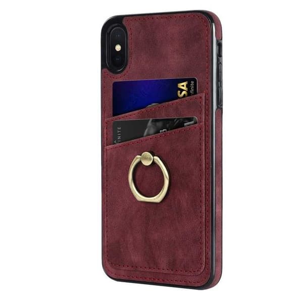 iPhone X / XS Mobilskal med Korthållare Retro V4