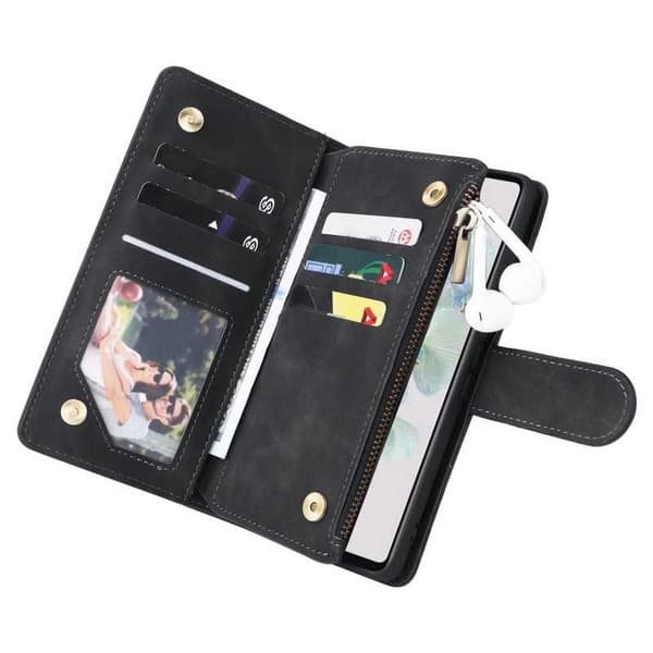 Google Pixel 7 multifunktionelt pung etui Lynlås 8-lomme