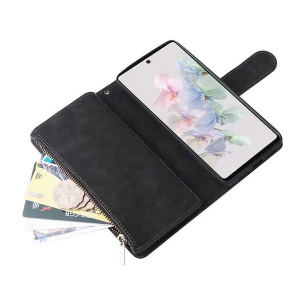 Google Pixel 7 multifunktionelt pung etui Lynlås 8-lomme