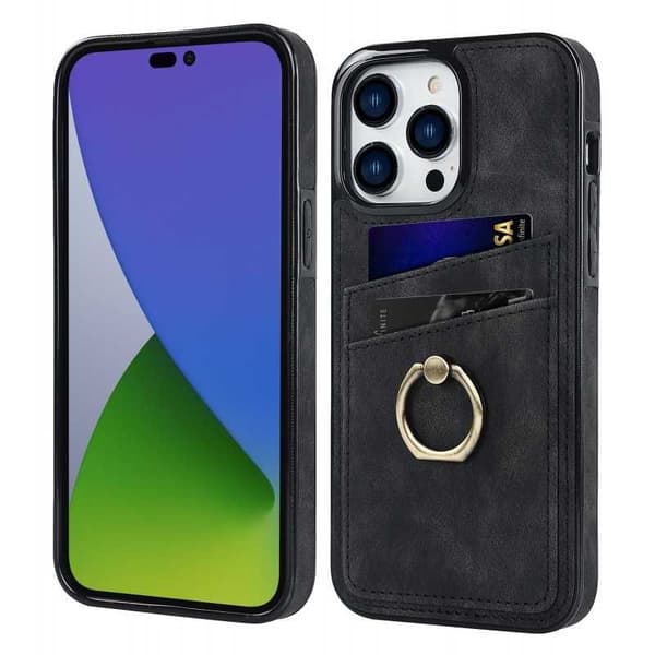 iPhone 12 Pro Max -matkapuhelimen suojakuori korttitelineellä Retro V4