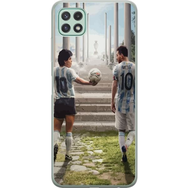 Samsung Galaxy A22 5G Läpinäkyvä kuori Messi