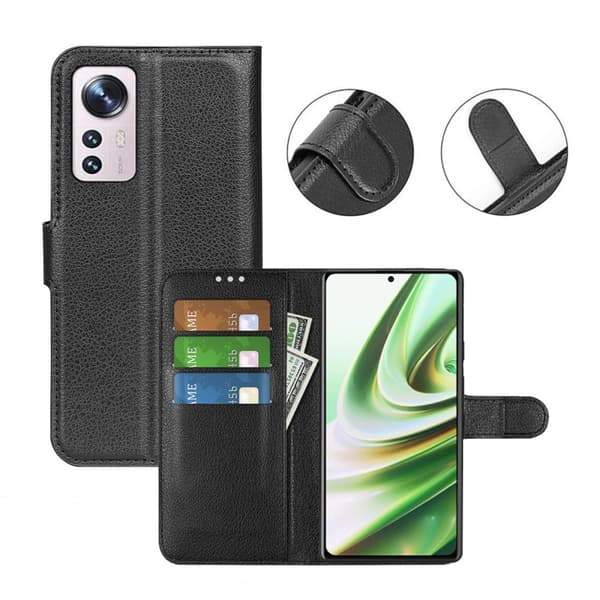 Xiaomi 12 Lite Plånboksfodral med Stativ - Svart
