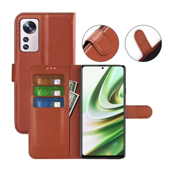 Xiaomi 12 Lite Plånboksfodral med Stativ - Brun