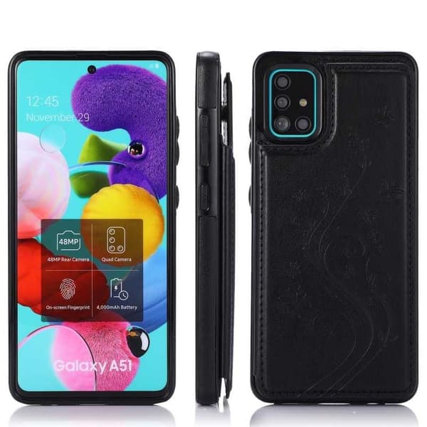 Samsung A51 Shockproof Case Kortholder 3-POCKET Flippr V2