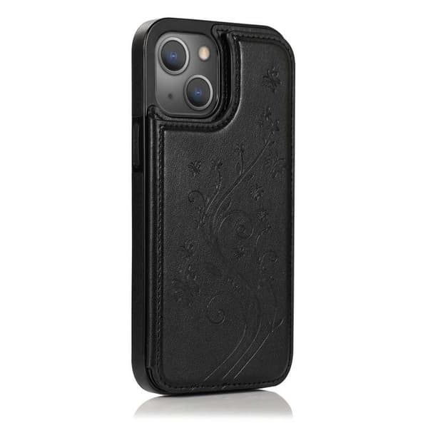 iPhone 13 Mini Stöttåligt Skal Korthållare 3-FACK Flippr V2 Svart