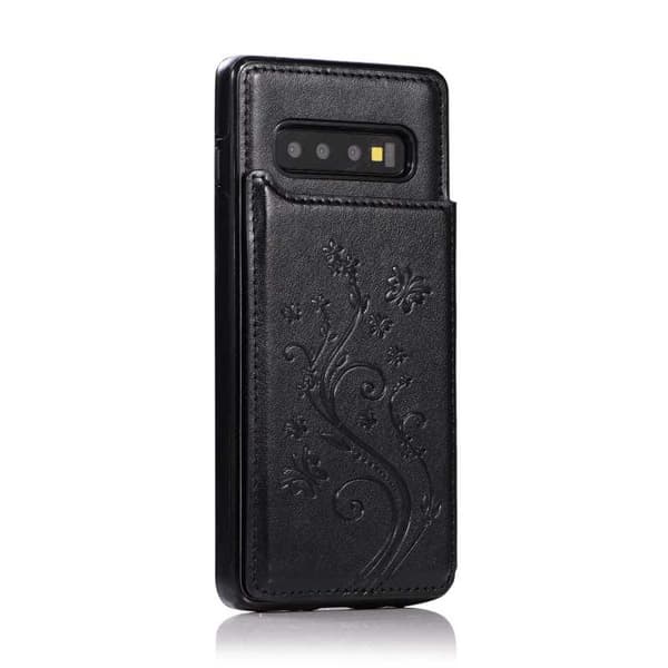 Samsung S10 Plus Stöttåligt Skal Korthållare 3-FACK Flippr V2 Svart