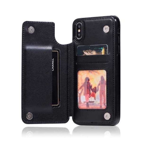 iPhone XS Max Shockproof Case Kortholder 3-POCKET Flippr V2
