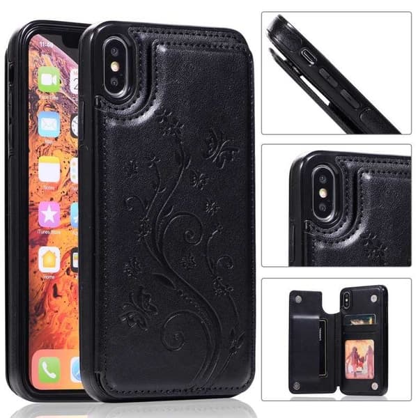 iPhone XS Max Shockproof Case Kortholder 3-POCKET Flippr V2