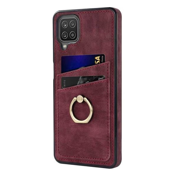 Samsung A12 5G -matkapuhelimen suojakuori korttitelineellä Retro V4