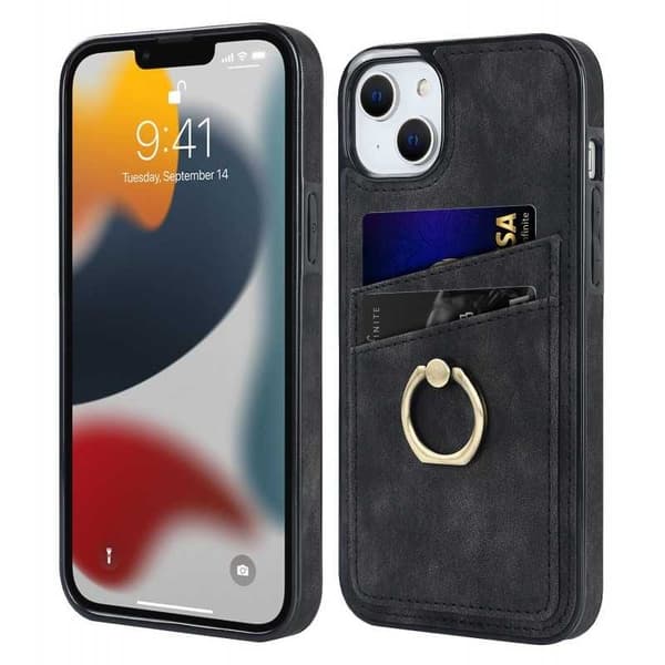 iPhone 13 mobilcover med kortholder Retro V4