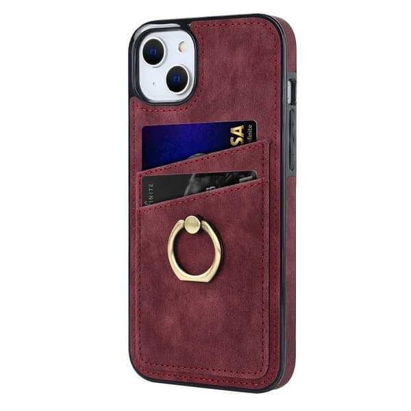 iPhone 14 -matkapuhelimen suojakuori korttitelineellä Retro V4