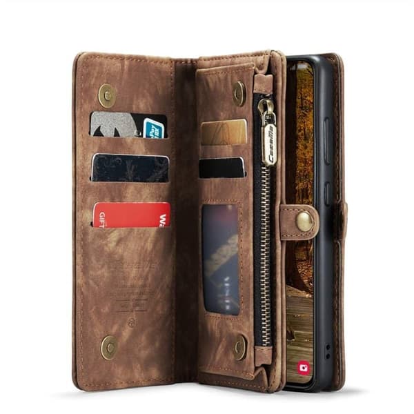 Multi Wallet CaseMe 11-kort Samsung Galaxy S23 - Brun