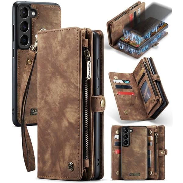 Multi Wallet CaseMe 11-kort Samsung Galaxy S23 - Brun