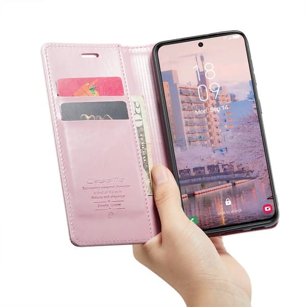 CaseMe Wallet 3-kort Samsung Galaxy S23 Plus - Lyserød