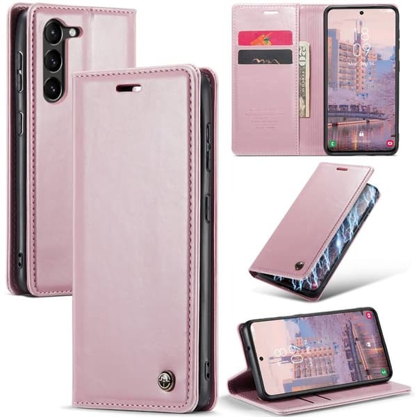 CaseMe Wallet 3-kort Samsung Galaxy S23 Plus - Lyserød