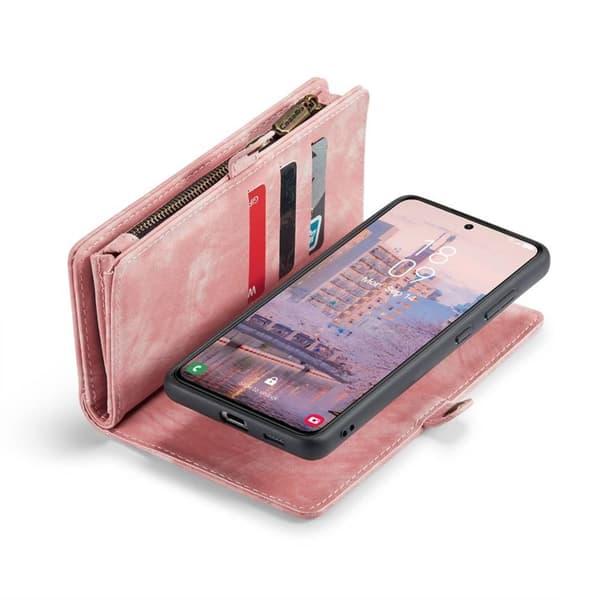 CaseMe Lompakkokotelo 11-kortti Samsung Galaxy S23 - Vaaleanpunainen
