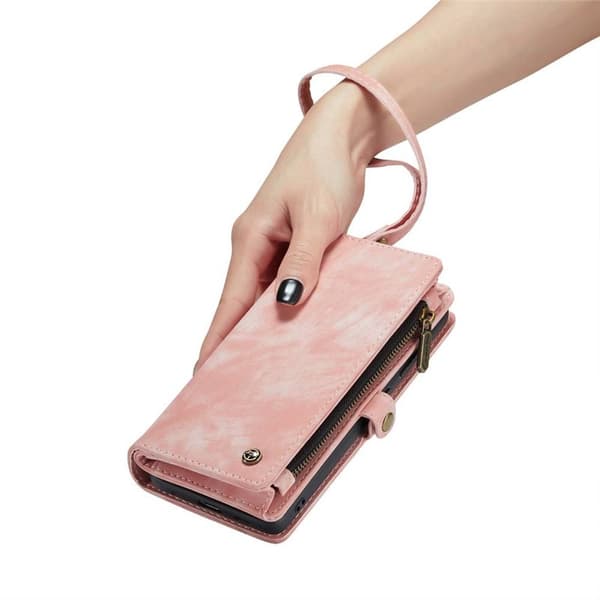 Multi Wallet CaseMe 11-kort Samsung Galaxy S23 Plus - Lyserød