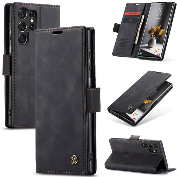 CaseMe Smart Magnet FlipCase Samsung Galaxy S23 Ultra - Sort