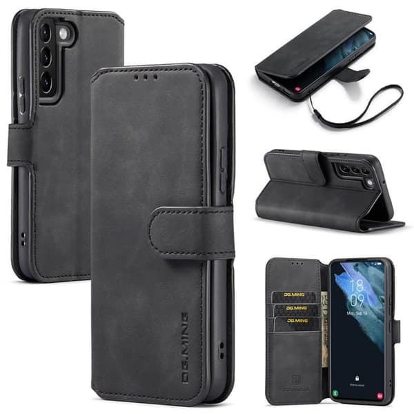 DG-Ming Wallet cover 3-kort Samsung Galaxy S23 - Sort