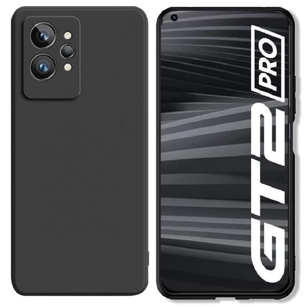 Realme GT 2 / GT Neo 2 Ultratyndt gummibelagt mat sort cover Basic V2