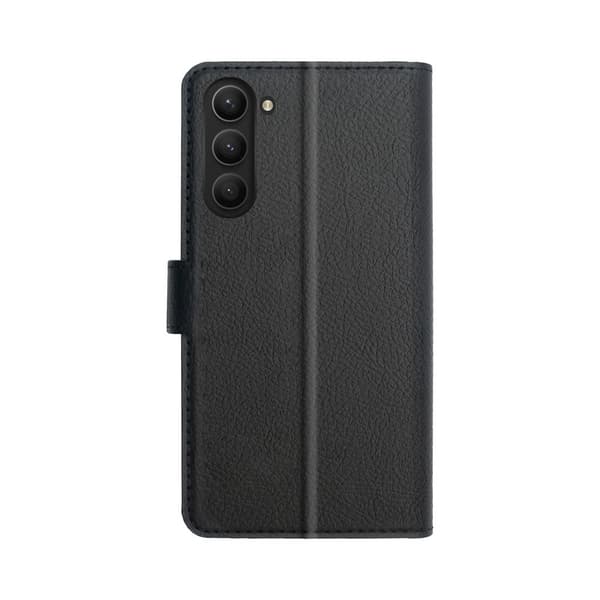 XQISIT Samsung Galaxy S23 Plus Kotelo Slim Wallet Selection Musta