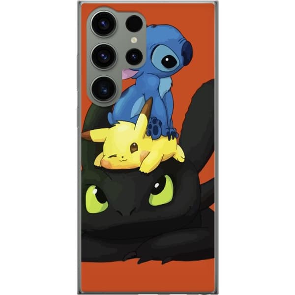 Samsung Galaxy S23 Ultra Cover / Mobilcover - Lilo og Stitch