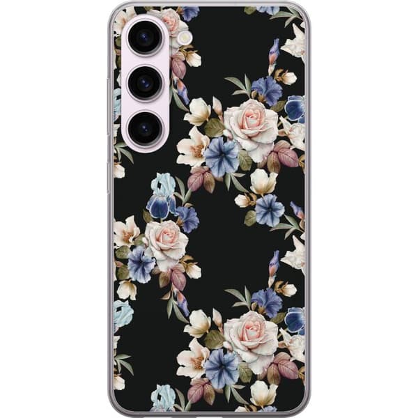 Samsung Galaxy S23 Genomskinligt Skal Floral