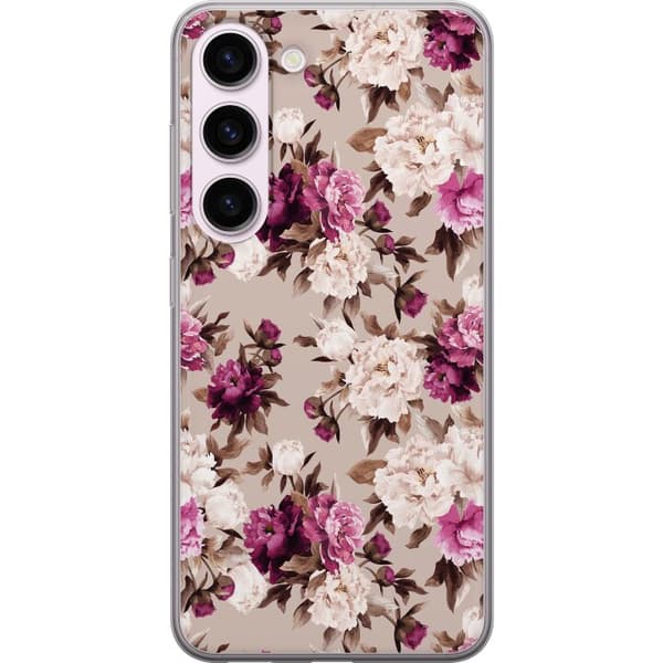Samsung Galaxy S23 Gjennomsiktig deksel Blomster