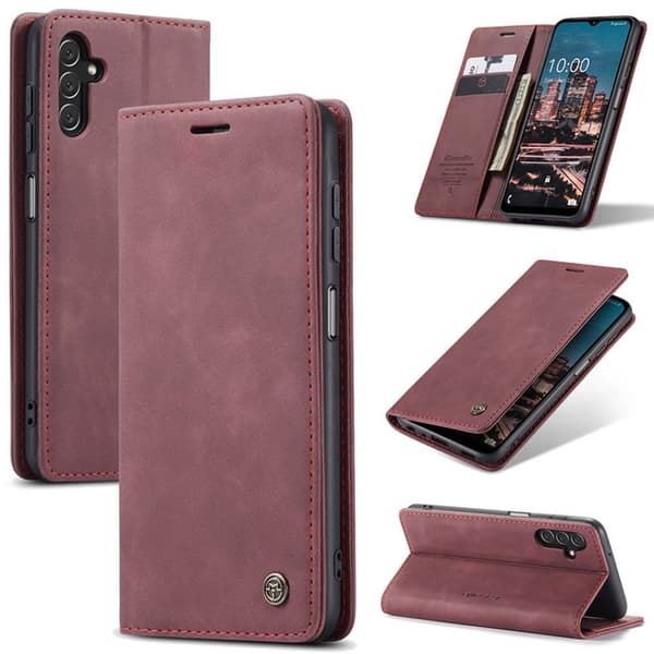 CaseMe Smart Magnet FlipCase Samsung Galaxy A34 5G - Vinrød