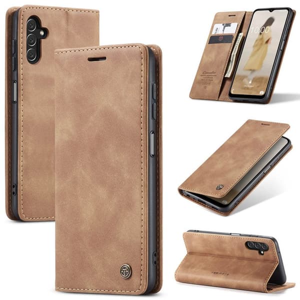 CaseMe Smart Magnet Flipdeksel Samsung Galaxy A14 5G - Brun