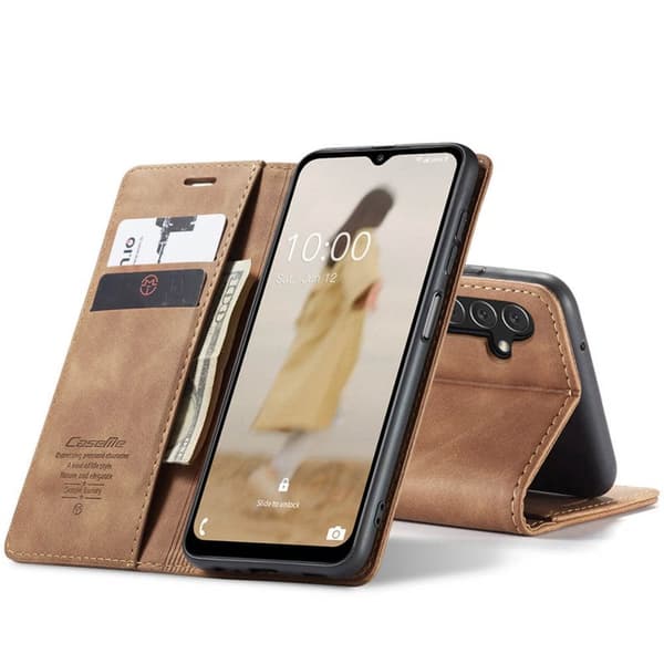 CaseMe Smart Magnet Flipdeksel Samsung Galaxy A14 5G - Brun
