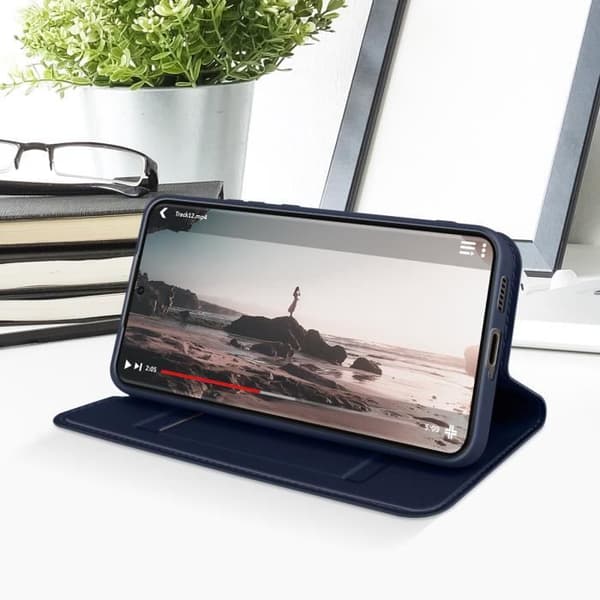 Samsung Galaxy S22 Plus Fodral - DUX DUCIS - Korthållare Stativ Funktion - Blå