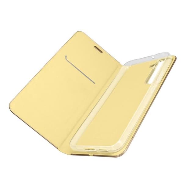 Samsung Galaxy S22 Plus skal - FORCELL - Luna Book Gold - Kortförvaring - Videostöd - Gul