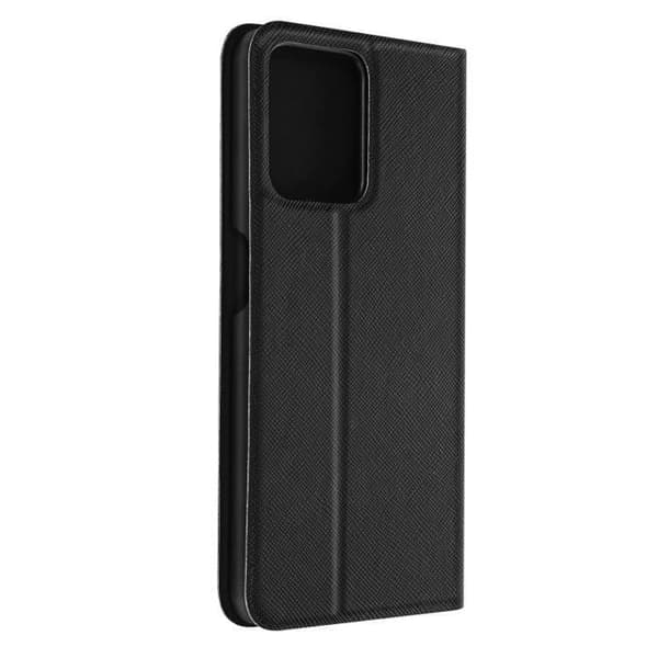 Realme C35 och Narzo 50A Fodral - BIGBEN - Stel rygg - Videostöd - Läderimitation - Svart