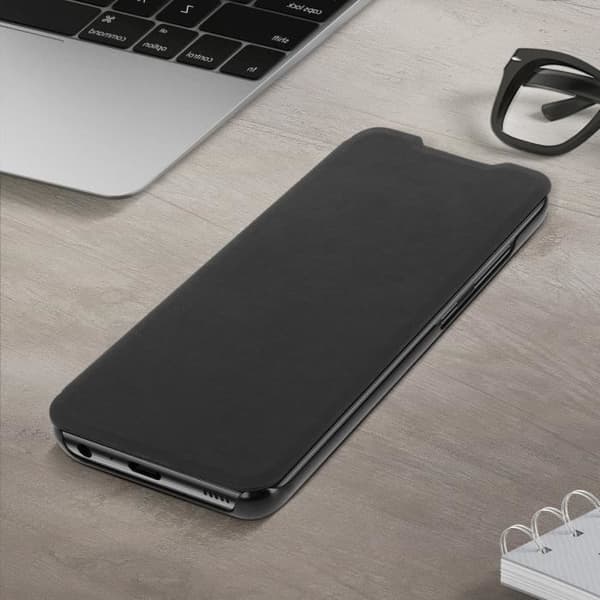 Samsung A21s Flip Wallet Card Holder Cover - ANYMODE - Svart - Stel - Flik - Syntet