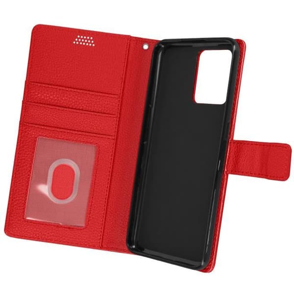 Skal - AVIZAR - Realme 9 Pro Plus - Röd - Videoställplånbok
