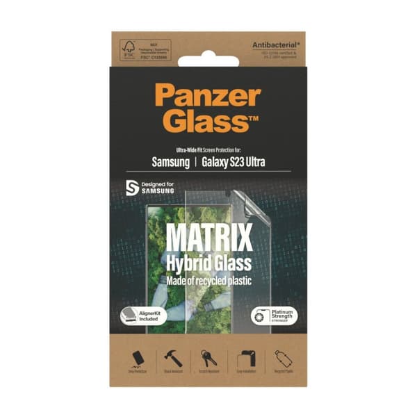 PanzerGlass Samsung Galaxy S23 Ultra Näytönsuoja Matrix Hybrid Glass EasyAligner