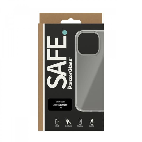 SAFE. by PanzerGlass Samsung Galaxy S23 Plus Skal Soft TPU Case Transparent Klar