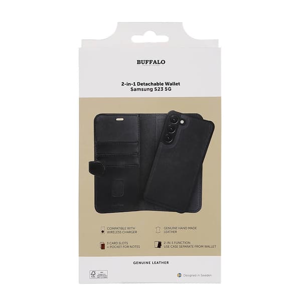 Buffalo Samsung Galaxy S23 Fodral 2in1 Magnet / Skal Svart