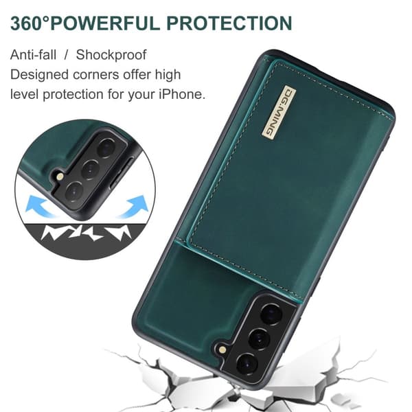 DG.MING Galaxy S23 Skal Med Magnetisk Plånbok Grön