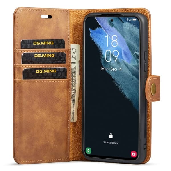 DG.MING Samsung Galaxy S23 2in1 Magnet Fodral / Skal Brun